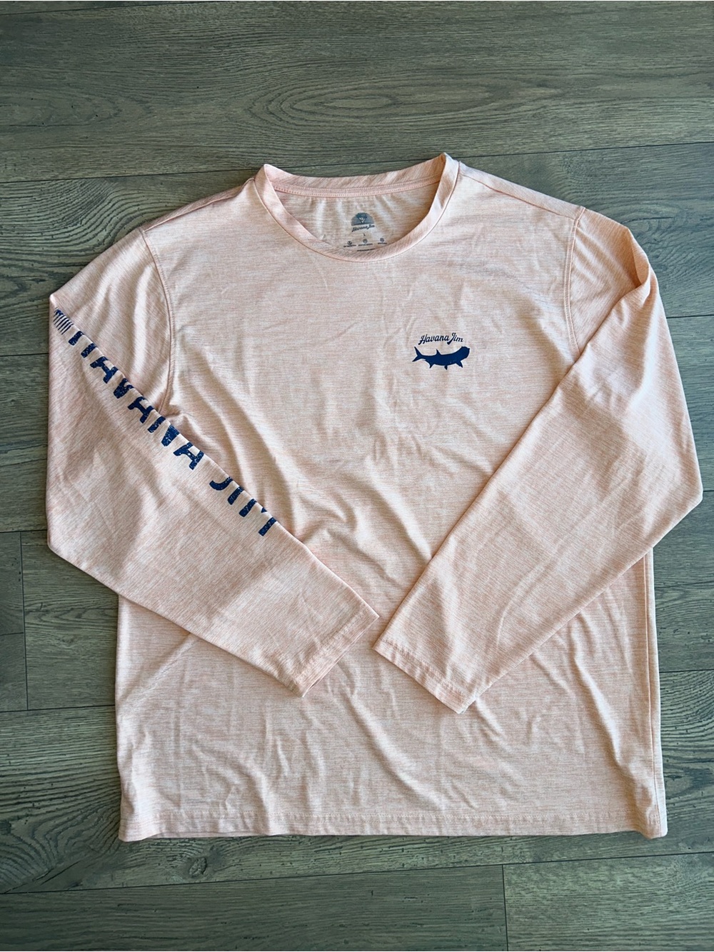Havana Jim Heather Peach Long Sleeve Graphic Rash Guard